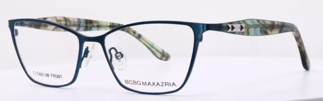 Bcbgmaxazria ROSETTE Aqua Blue Womens Cat Eye Titanium Eyeglasses 52-15-130