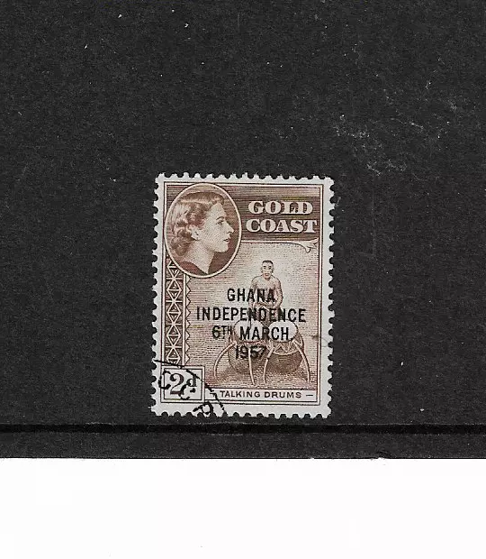 1957 Gold Coast - Overprinted Ghana Independence - Used Lightly Mounted .