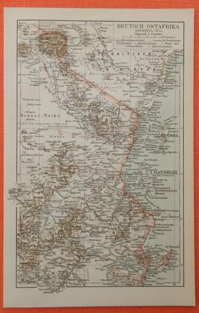 DEUTSCH-OSTAFRIKA DOA  Dar es Salaam LANDKARTE  1903 Kilimandjaro Neu - Iringa