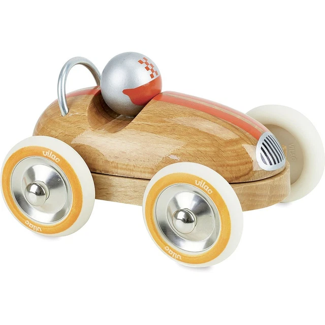 VILAC Voiture De Course En Bois Massif – Speedster Rouge – Jouet Miniature Fabriqué En France – Dès 3 Ans – 2288R