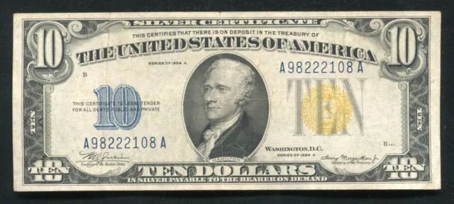 Fr. 2309 1934-A $10 Ten Dollars “North Africa” Silver Certificate Extremely Fine