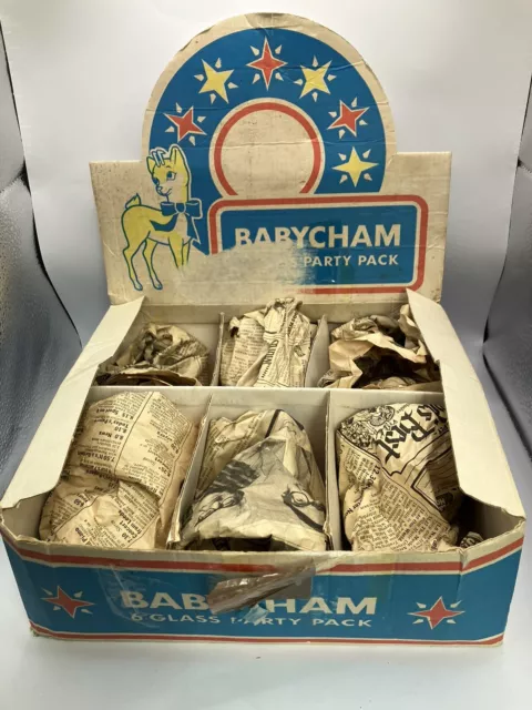 Vintage 1970s Babysham 6 glass party pack set