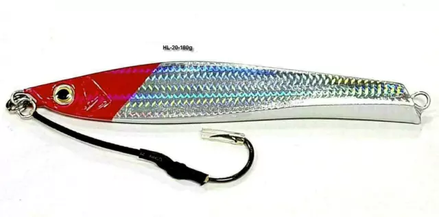 FISHING LURE METAL KNIFE JIG, HL - 20 -CE - 180g JIGGING DEEP SEA FISHING JAPAN