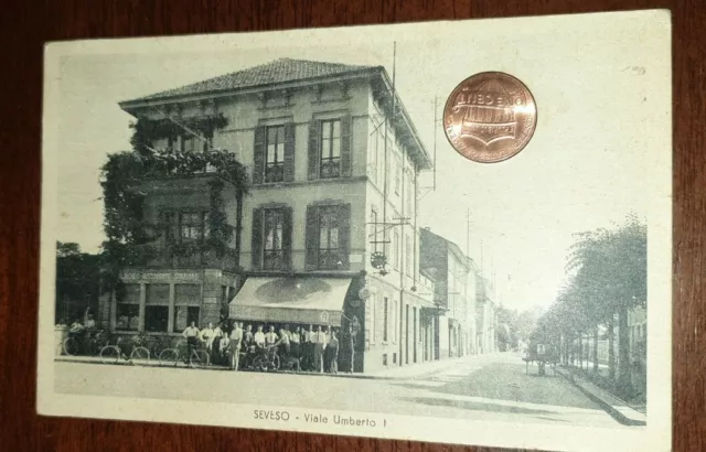 Cartolina d'epoca paesagg Italia Lombardia   Milano Seveso viale Umberto  I