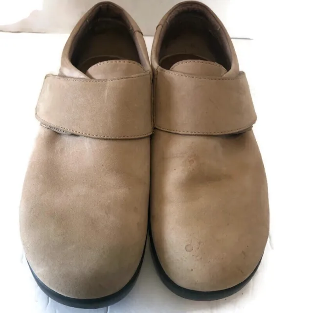 propet womens leather tan comfort shoes sz8
