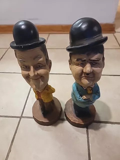 Rare Vintage 1960’s Laurel & Hardy Chalkware Figures Larry Harmon Productions