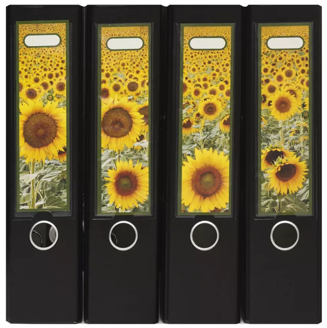 Design Ordner-Rückenschilder zum Einstecken breit - Motiv Sunflowers - IC-019