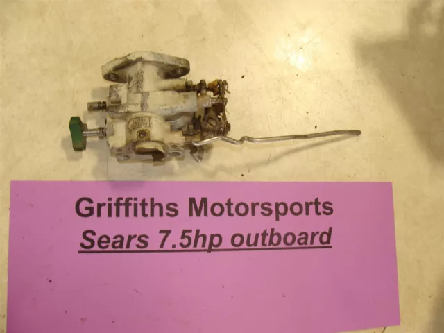 Sears 7.5hp outboard Ted williams tillotson carb carburetor adj dial c6eb