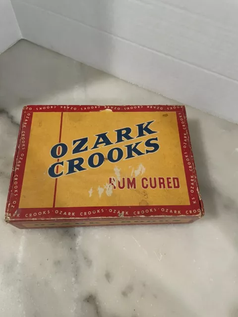 Rum Cured Crooks Cigar Box Vintage Amb - A - Tip Cigar CO. 1950s