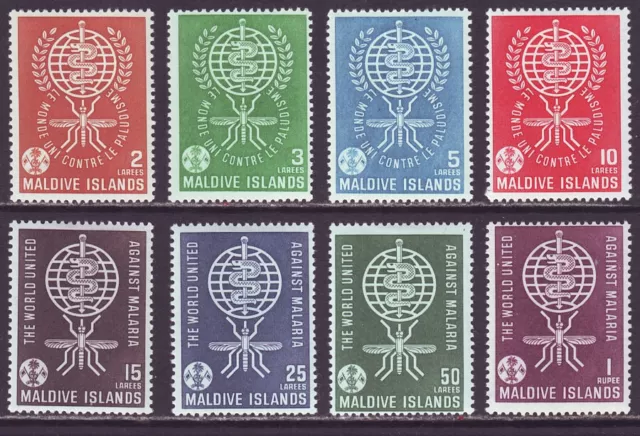 Maldive Islands 1962 SC 87-94 MH Set Malaria Eradication