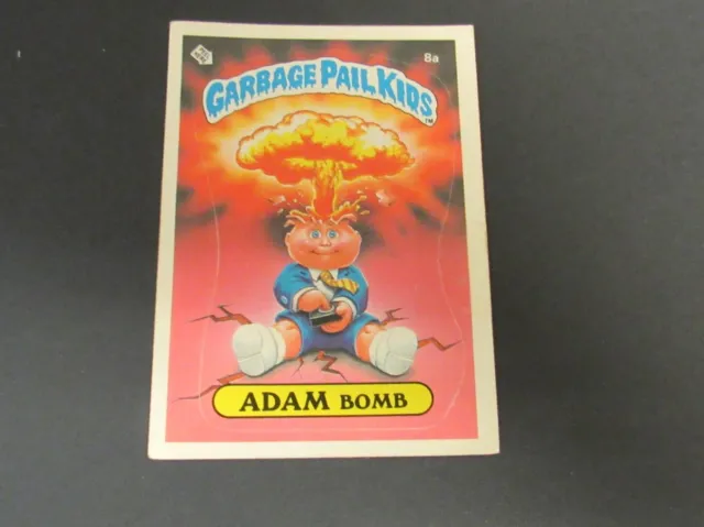 Topps 1985 Garbage Pail Kids GPK Series 1 Adam Bomb Card Sticker 8a Checklist