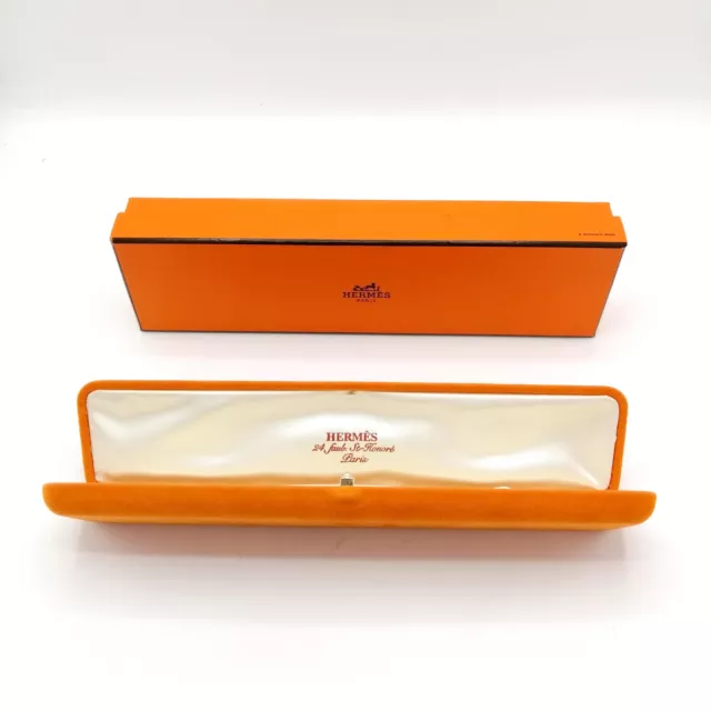 Hermès 2 écrins bijou bracelet orange dont un avec une boite