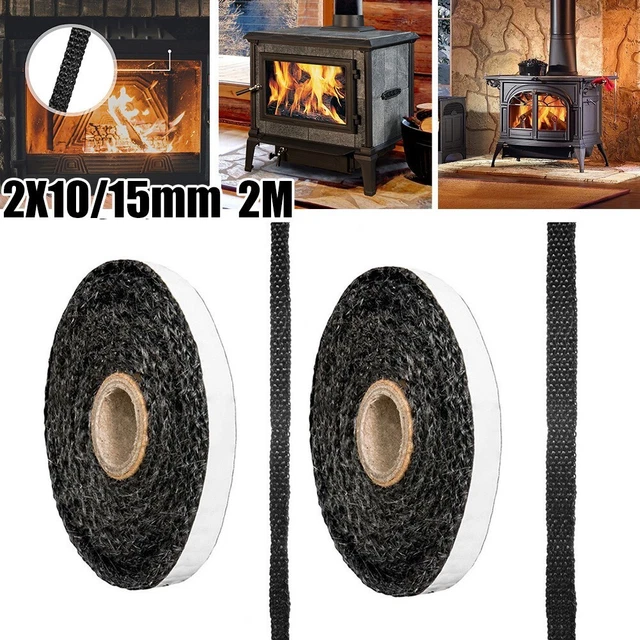2M Fibre de Verre Adhésif Joint for Cheminée Porte Four Kiln Oven-Stove