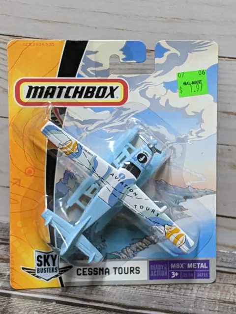 Matchbox Cessna Tours Diecast Airplane Sky Busters New