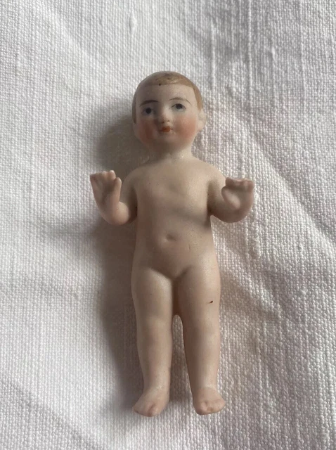 Ancienne Poupée Mignonette En Porcelaine – Type Frozen Charlotte, Collection