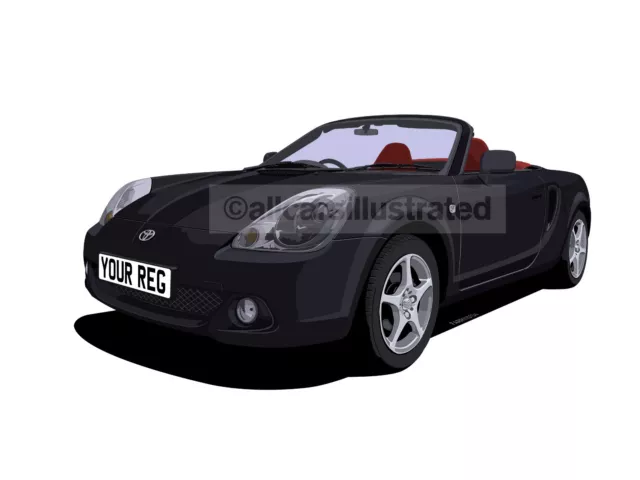 Toyota Mr2 Roadster Auto Kunstbecher. Personalisieren Sie Es! 2