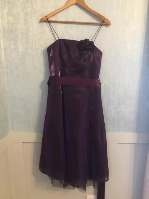 DEBUT DEBENHAMS LADIES Purple Occasion Dress Prom Wedding Size 10