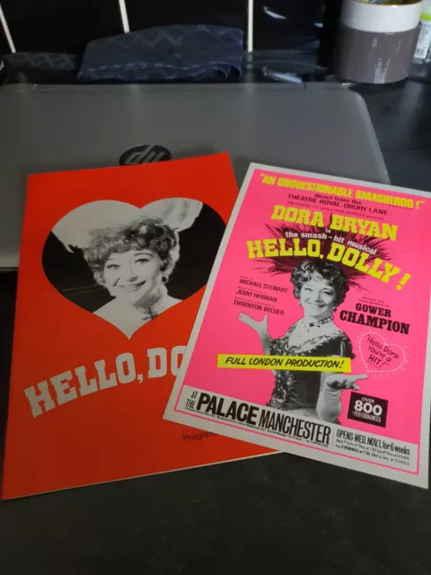 Palace Theatre manchester Souvenir Programme/flyer hello dolly 1966