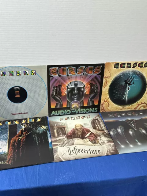 6 Vintage Kansas Vinyl Record LP Lot Confessions Audio Point Of Leftoverture