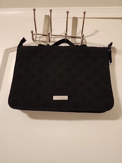 Vera Bradley Hanging Travel Organizer Large Quilted Black/Multi Pattern Zippered