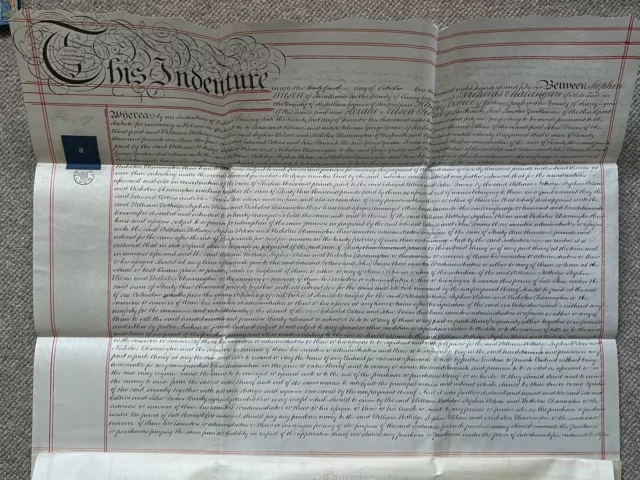 1856 indentured ￼property deed, Greyhound pub,￼ Kingston on Thames, Surrey