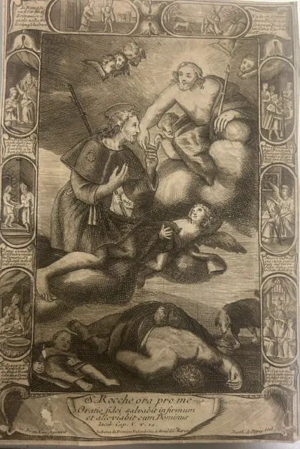 ' Saint Rocco IN Gloria' For G.Brandi. I Patrons Of Tuscia-Acquaforte Original