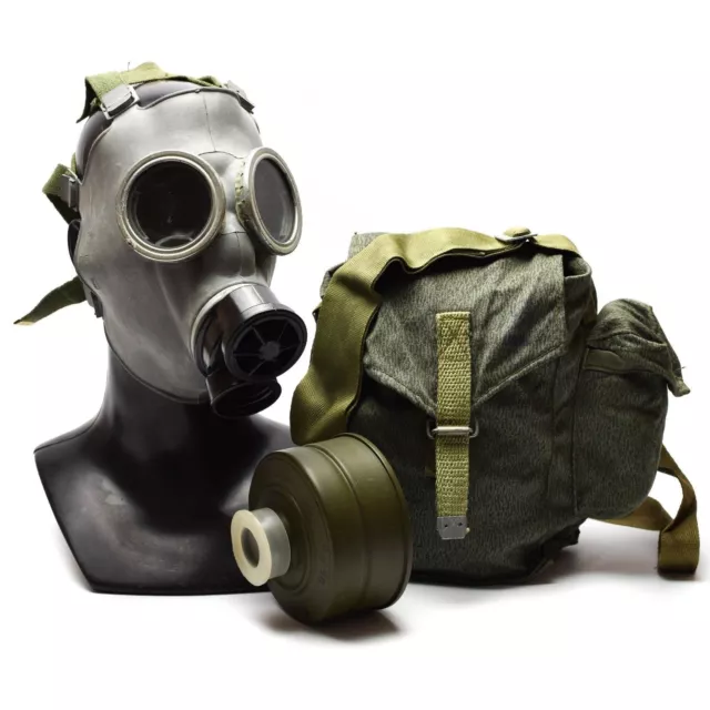 Genuine Soviet era Gas Mask respiratory chemical OD army issue military MC-1 NEW