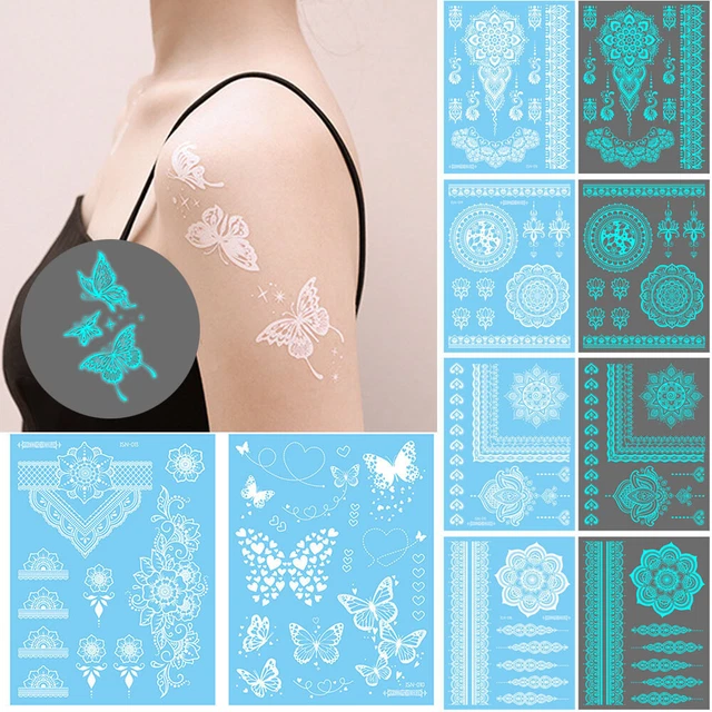 Tatouages Temporaires Halloween Joker – 8 Grands + 6 Petits Autocollants Pour Cosplay Et Fête Déguisée