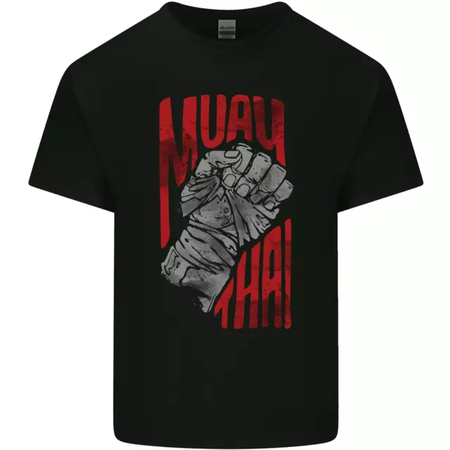 Muay Thai Fighter Fist MMA Martial Arts Mens Cotton T-Shirt Tee Top