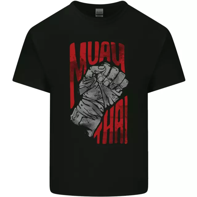T-shirt top Muay Thai Fighter Fist MMA arti marziali da uomo cotone