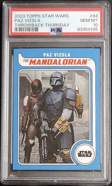 Paz Vizsla 2023 Topps Throwback Thursday Star Wars #94 PSA 10 GEM MT