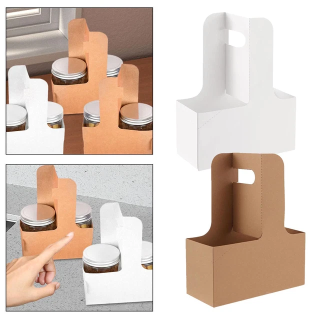 Porte-gobelet portable en plastique pliable avec poignée, porte-gobelet réutilisable avec poignée, porte-gobelet à 4 trous, rangement compact, léger (rose