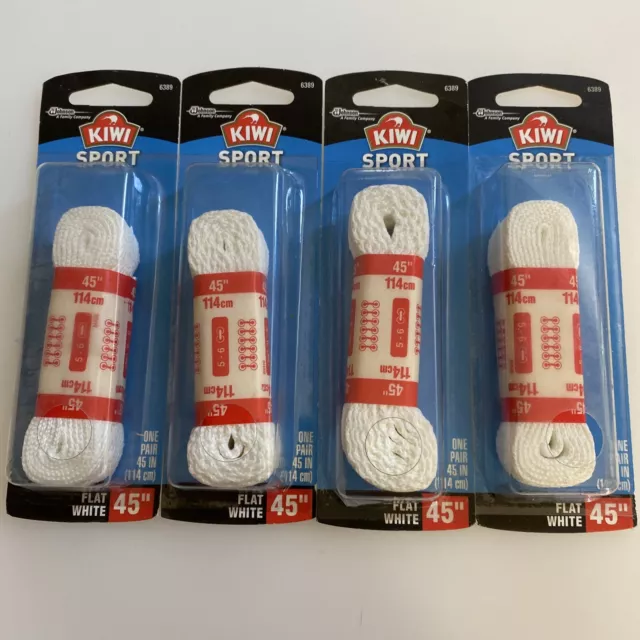 4 Kiwi Sport Laces, 45 in, Flat White zar