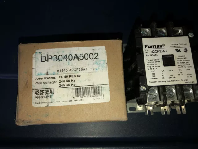 Honeywell DP3040A5003 24-VAC 3-Pole Contactor