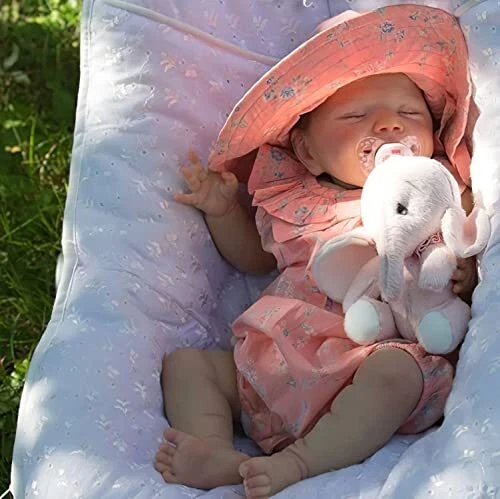 Lifelike Reborn Baby Dolls - 20-Inch Soft Full Vinyl Body hand-painted hair
