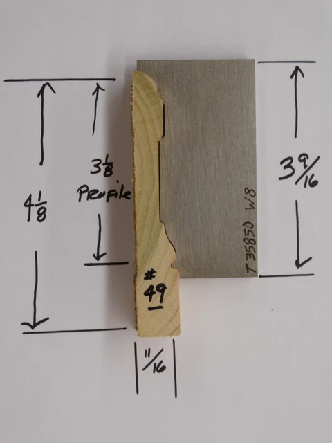 Shaper / Molder Custom Corrugated Back / CB Knives For 11/16" x 4 1/8"+ Casing
