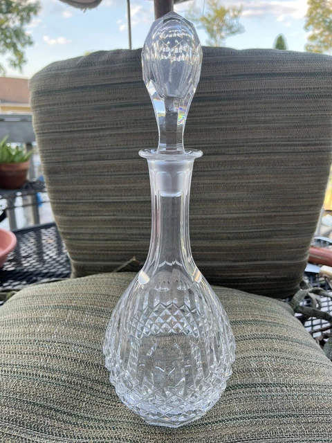 Vintage PEILL  PUTZLER Glass WATER Liquor Decanter Lead Crystal Hand Cut Germany