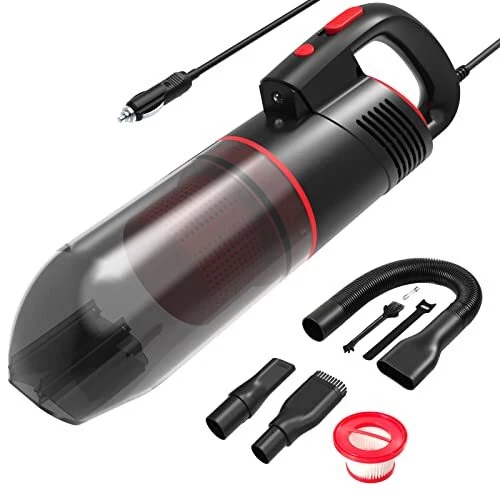 Powerful Car Vacuum(Up to 9600Pa) - LED Light, Dual Filtration System - 12V W...