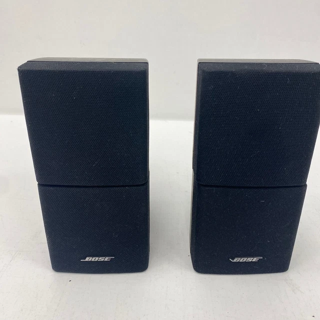 BOSE BLACK DOUBLE Cube Lifestyle Acoustimass Speakers x 2 Surround