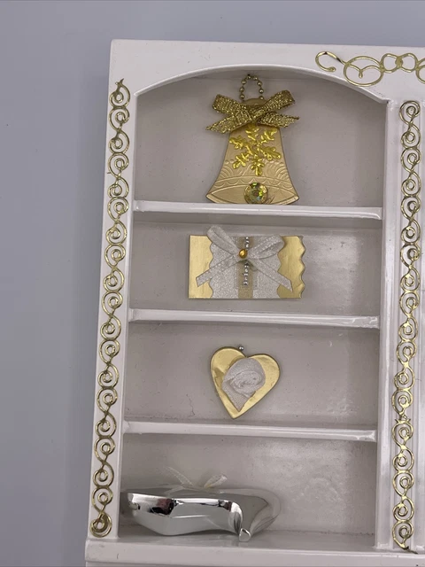 CASA BAMBOLE VINTAGE Sala Da Pranzo Armadio In Legno Con Stoviglie In Miniatura EUR 11,52 - Foto 7