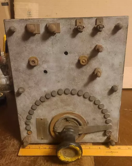 Mad scientist Frankenstein Antique field Rheostat dial switch Cleveland OHIO !!