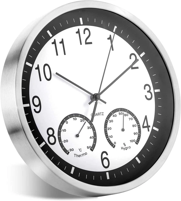 Orologio Da Parete Al Quarzo in Metallo, 30 Cm, Moderno, Silenzioso, Senza Ticch