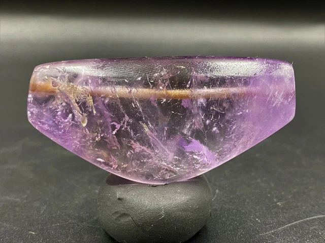 Ancient Pyu culture antique Amethyst quartz bead from central Asia 3