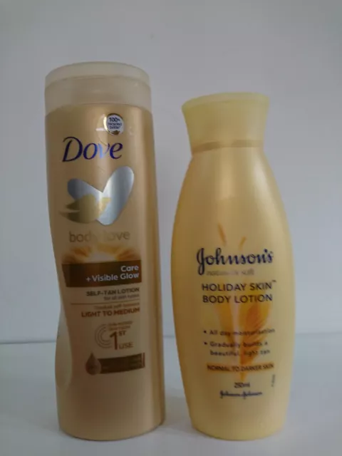 Johnsons Holiday Skin Body Lotion Discontinued&Dove Self Tan Lotion  Plz Read