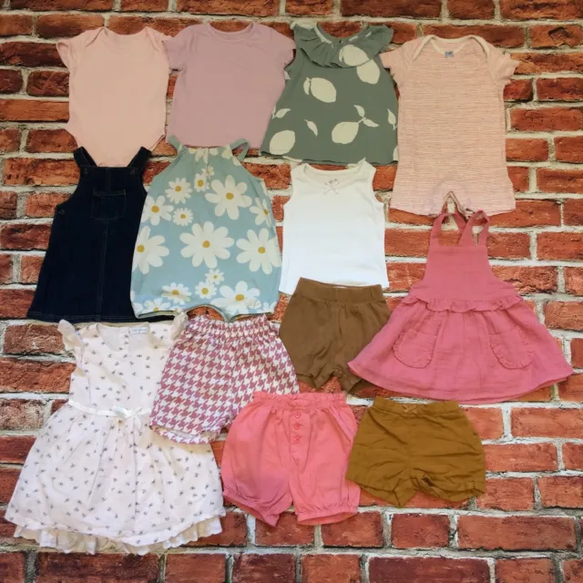Baby Girls 9-12 Months Clothes Bundle Dress Tops Shorts H&M Next TU George Etc