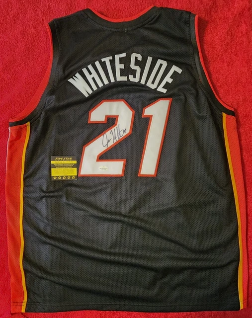 Hassan Whiteside Autographed Miami Heat Jersey Five Star Grading Coa Size Xl