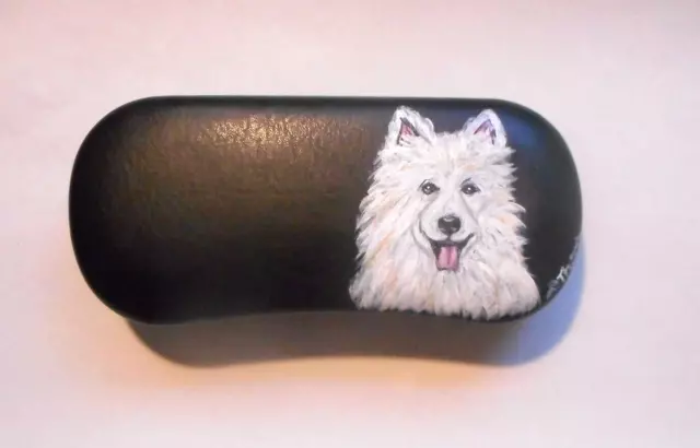 Samoyed dog Eyeglass Glasses Spectacles Case Hand Painted