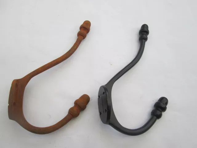 Large Old Victorian Style Classic Cast Iron Hat And & Coat Hooks