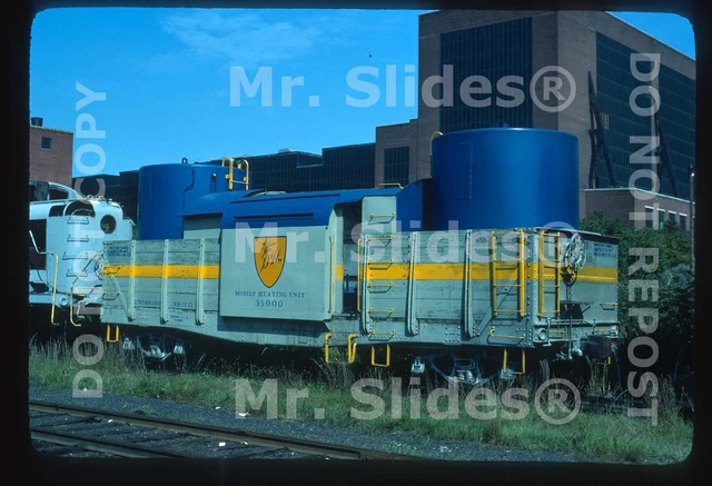 Original Slide D&H Delaware & Hudson 'Mobile Heating Unit' Wood Gondola 35000