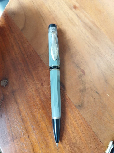 Stylo Bille Régent Laqué Vert Marbré – Coffret, Bagues Et Barette Dorées, Made In France